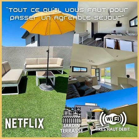 Appartement Souplex Jardin Proche Autoroute, Plages Et Attractions, Wifi - Tv, Calme Bessan Eksteriør bilde
